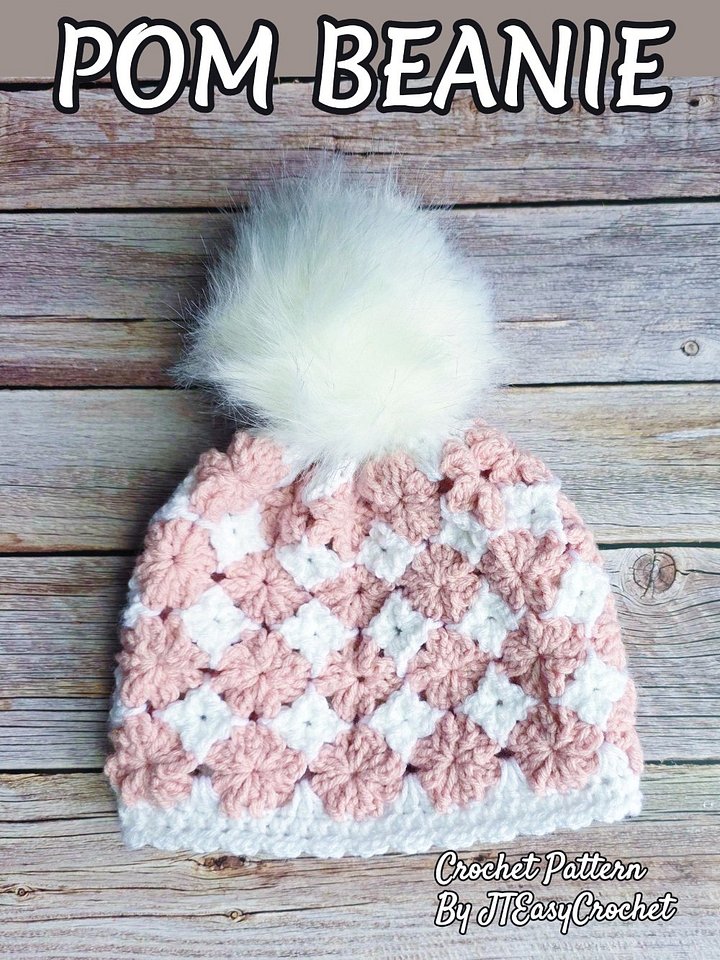 Crochet Flower Hat Pattern & VIDEO, Snug or Slouchy Beanie, ALL sizes, PDF Instant Download product image (2)
