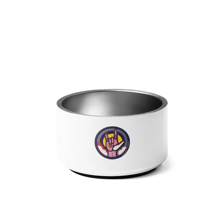 ASL I Love You Pet Bowl | Dog & Cat Bowl | Meaningful Pet Gift | Love Without Words | Sign Language Design | Personalized Pet Vibe product image (1)