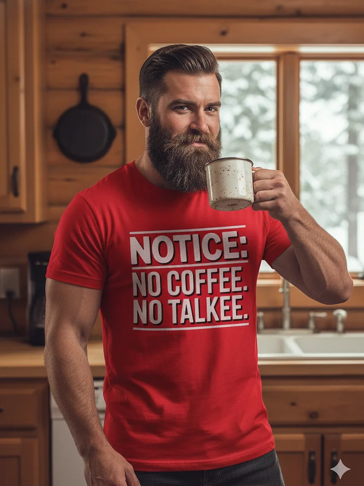 Notice: No Coffee. No Talkee. T-Shirt product image (1)