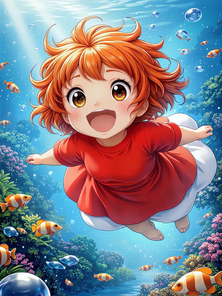 Ponyo Metal Print product image (1)