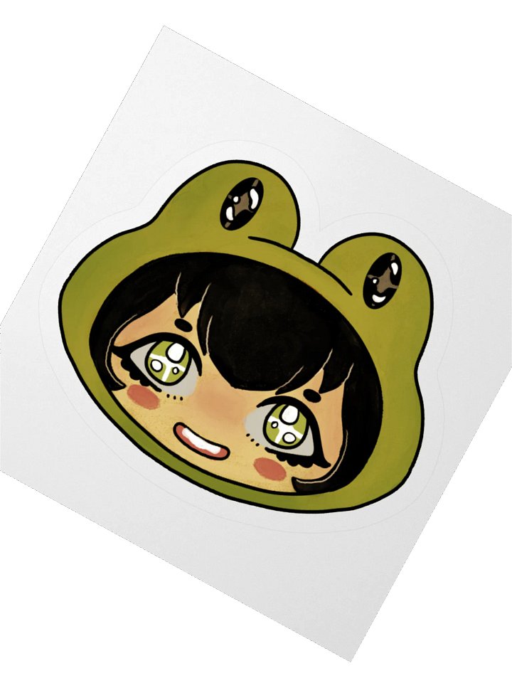 Frog Girl Vinyl Sticker product image (3)