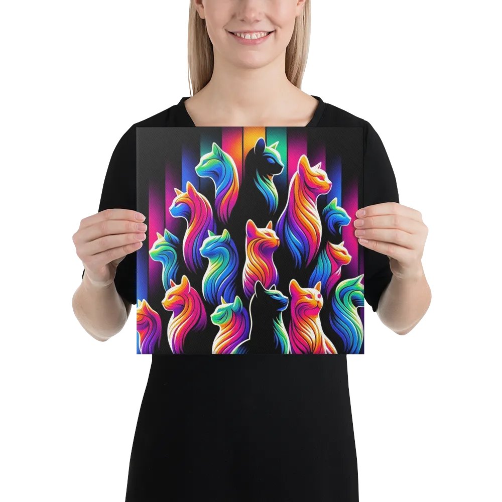 Canvas (in): Colourful Cat Pyramid product image (2)