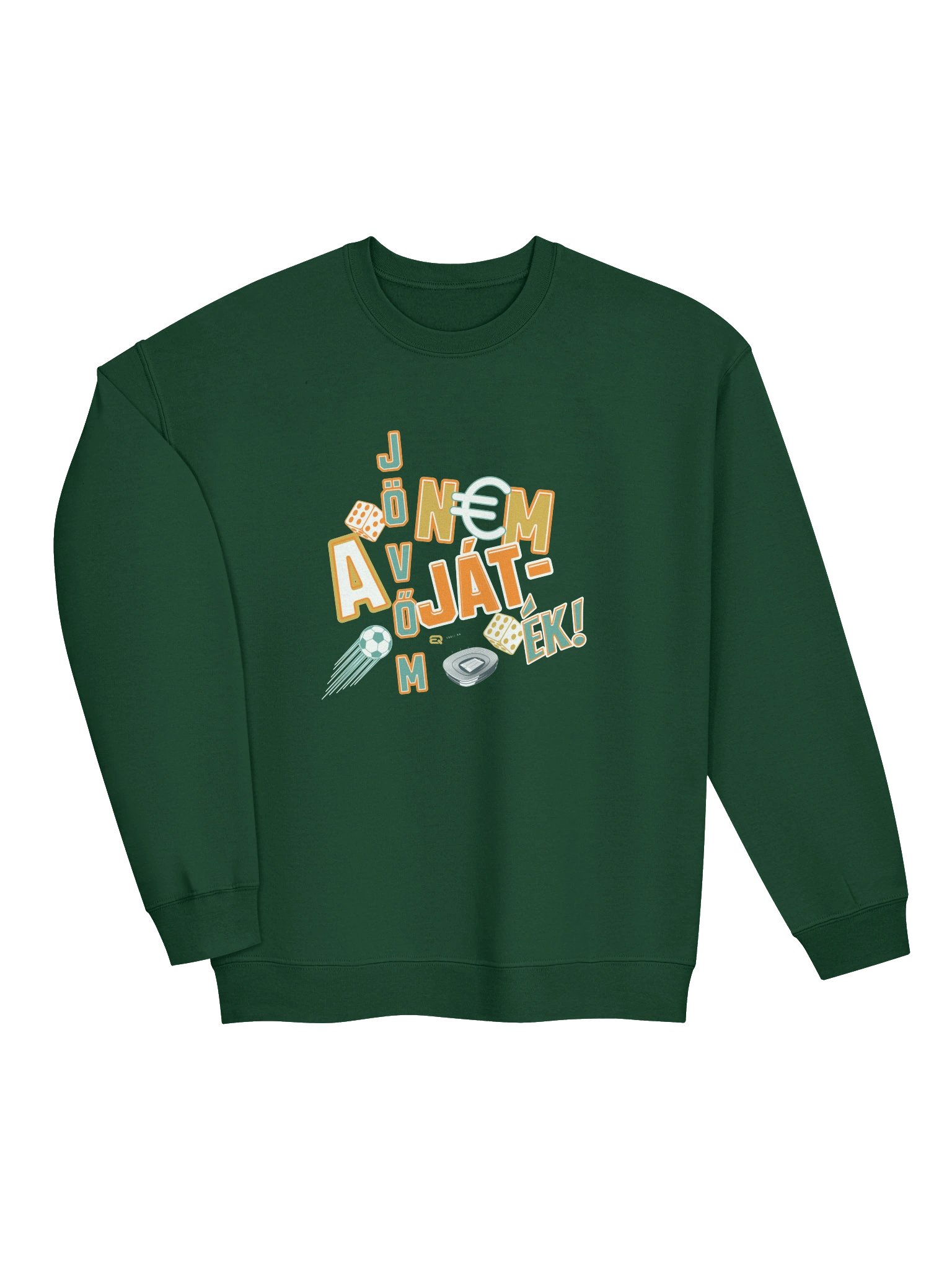 A jövőm nem játék! Unisex Gildan Pulcsi_EQALL.hu® Originals_Mustár / Zöld / Nari product image (4)