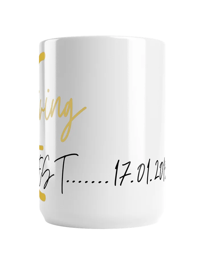 Gold Signature Logo White Glossy Mug product image (2)