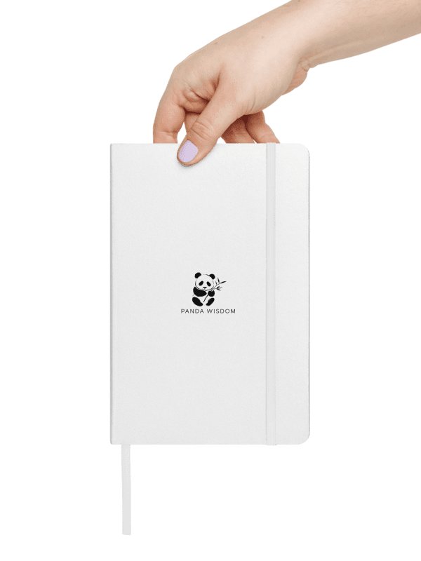 Panda Wisdom Hardcover Bound Notebook - Black on White product image (4)