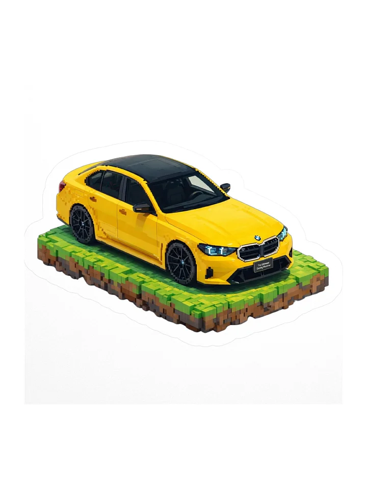 Speed Yellow BMW M5 Sticker (Pixel, Retro, Minecraft) product image (1)