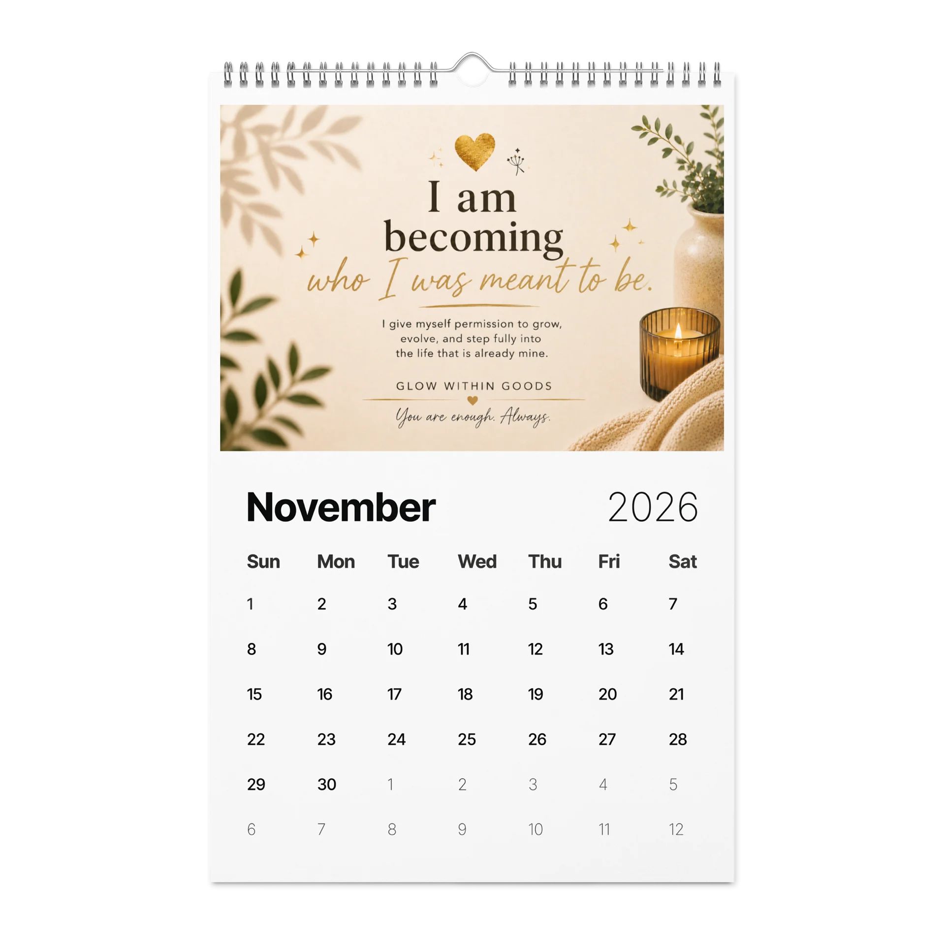 Glow Within Goods™ Affirmation Calendar: 365 Days of Purpose product image (12)