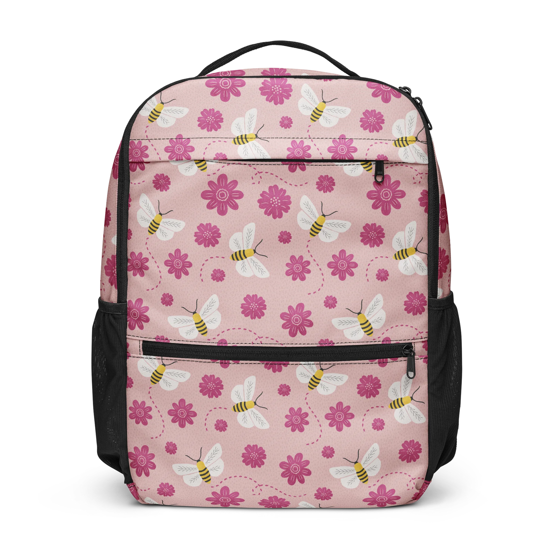 Little Pink Bees Utility Backpack product image (1)