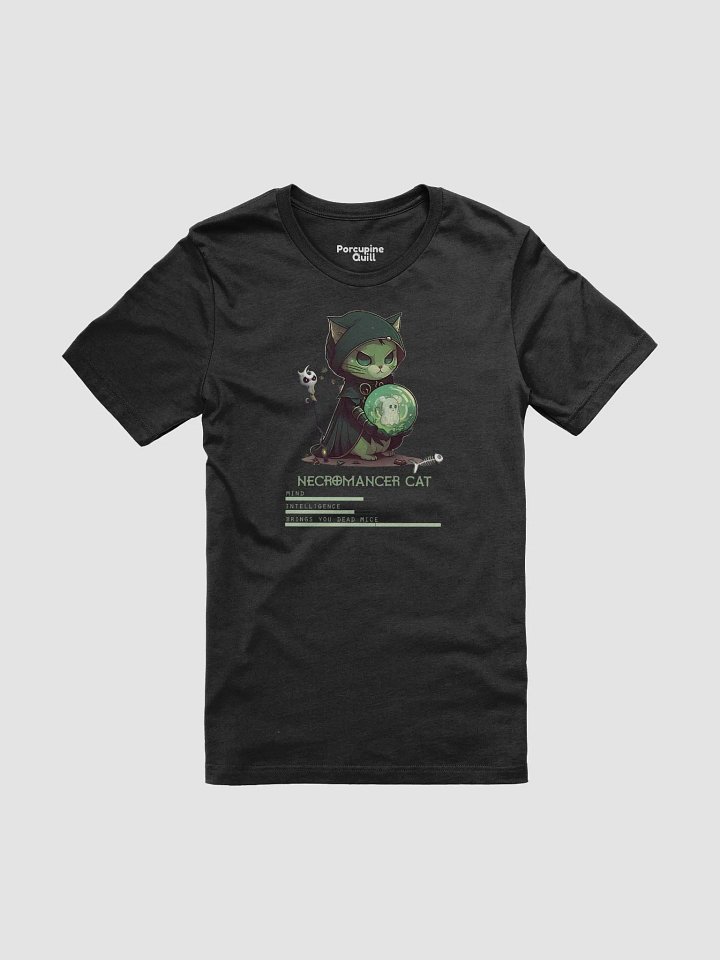 RPG Necromancer Cat unisex short sleeve T-shirt for gamers and cat lovers product image (1)