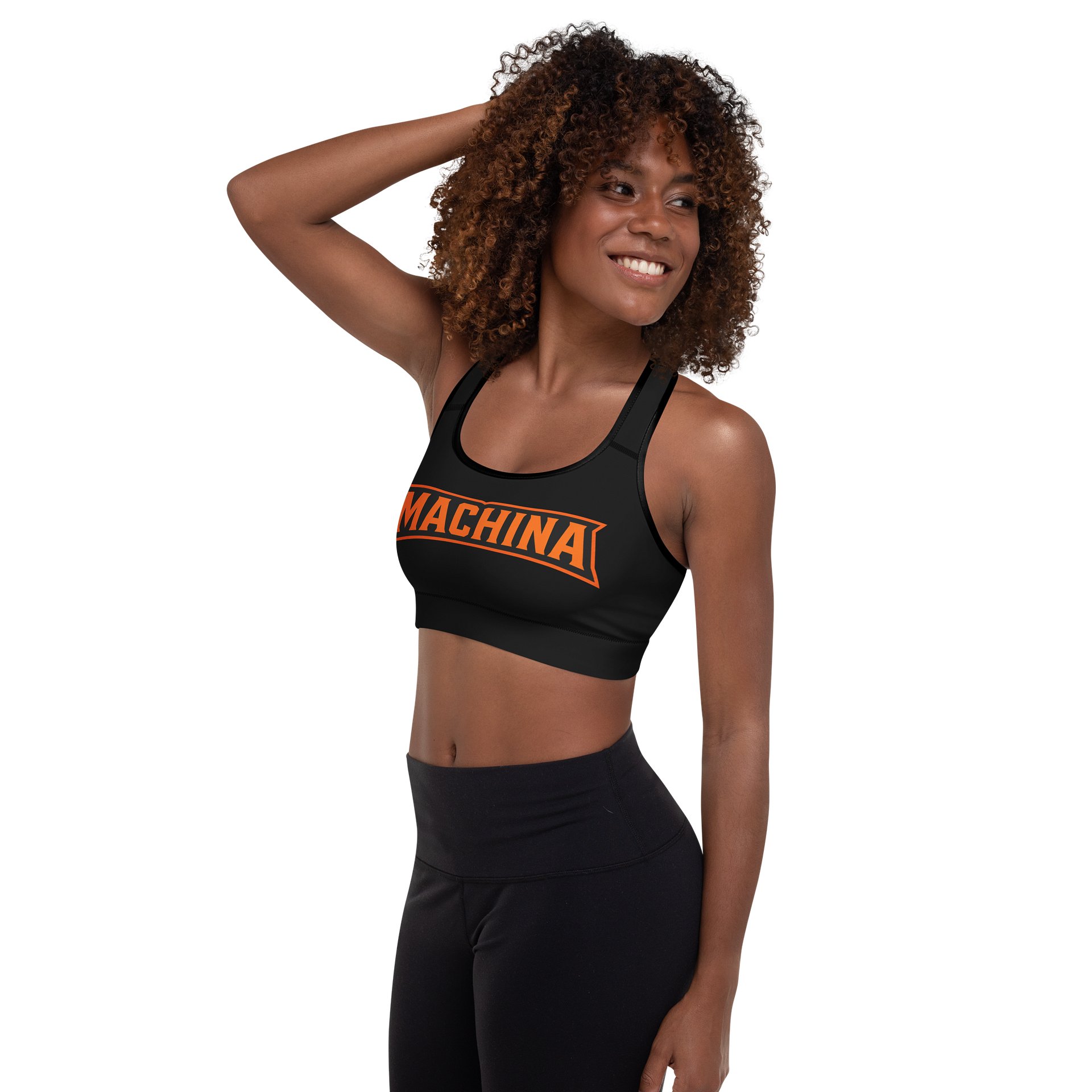 Machina Padded Sports Bra - Black or White product image (5)