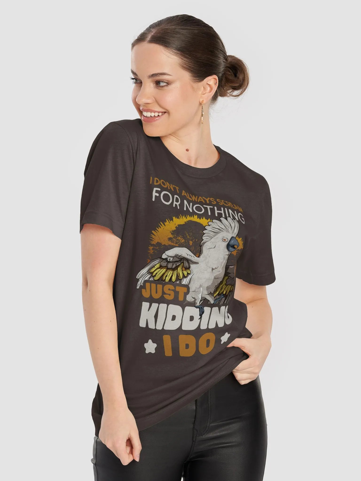 I Don’t Always Scream for Nothing T-Shirt - Playful Bird-Themed product image (2)