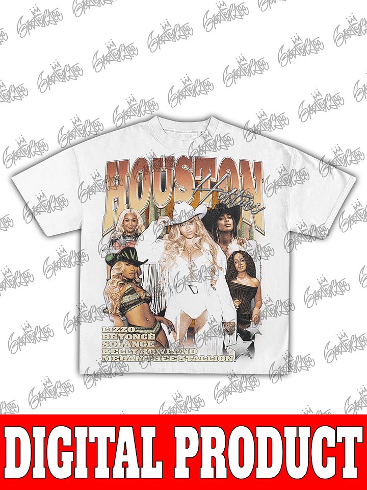 Houston Divas Collage Beyoncé Lizzo Megan Thee Stallion Kelly Rowland Vintage Bootleg Graphic product image (2)