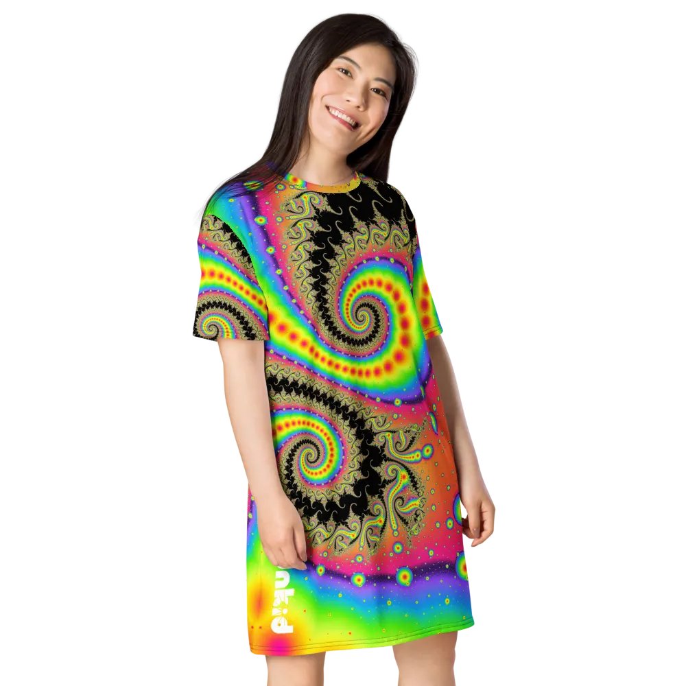 Fractal Dress/Tunic - Pink Lemonade and Candy Twists product image (1)