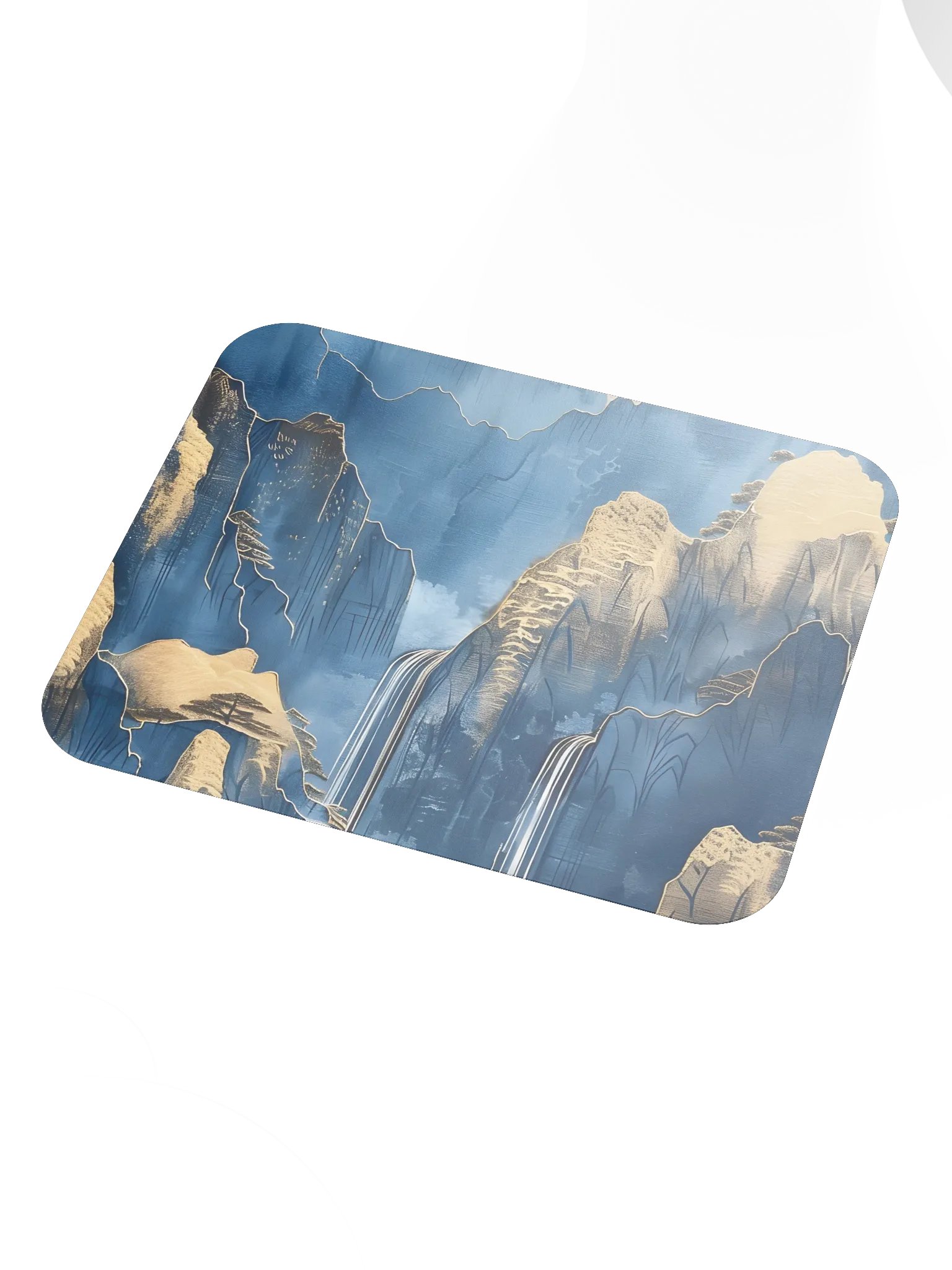 Blue and Gold Mountains Mouse Pad by Treasure Pie product image (4)