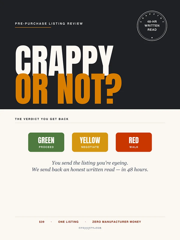 Crappy or Not? — RV Listing Review product image (1)