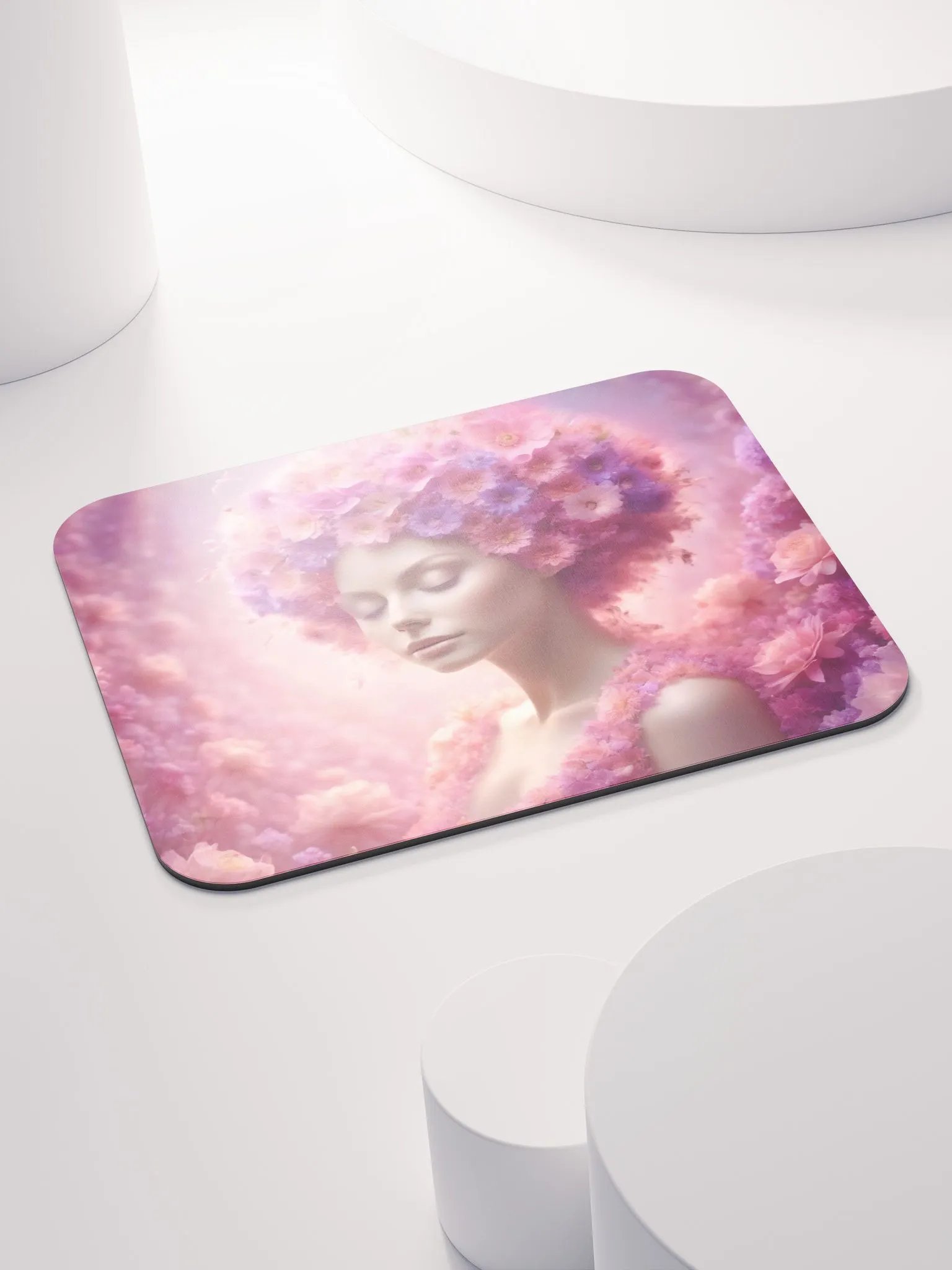 Pink Flower Girl Mouse Pad product image (4)