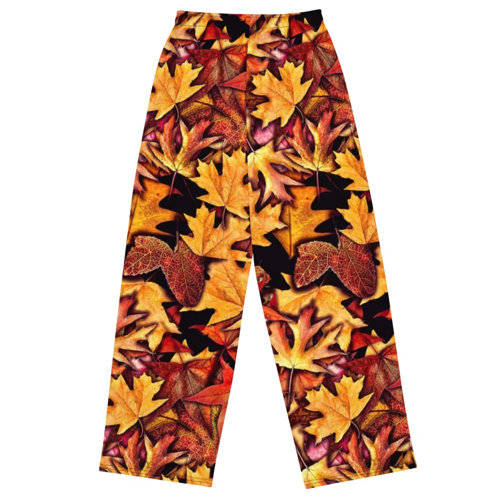 Fall Leaves Pattern Wideleg Pants product image (1)