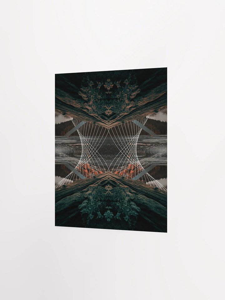 Geometric Art Print - Rainy Lake (Warm) product image (2)