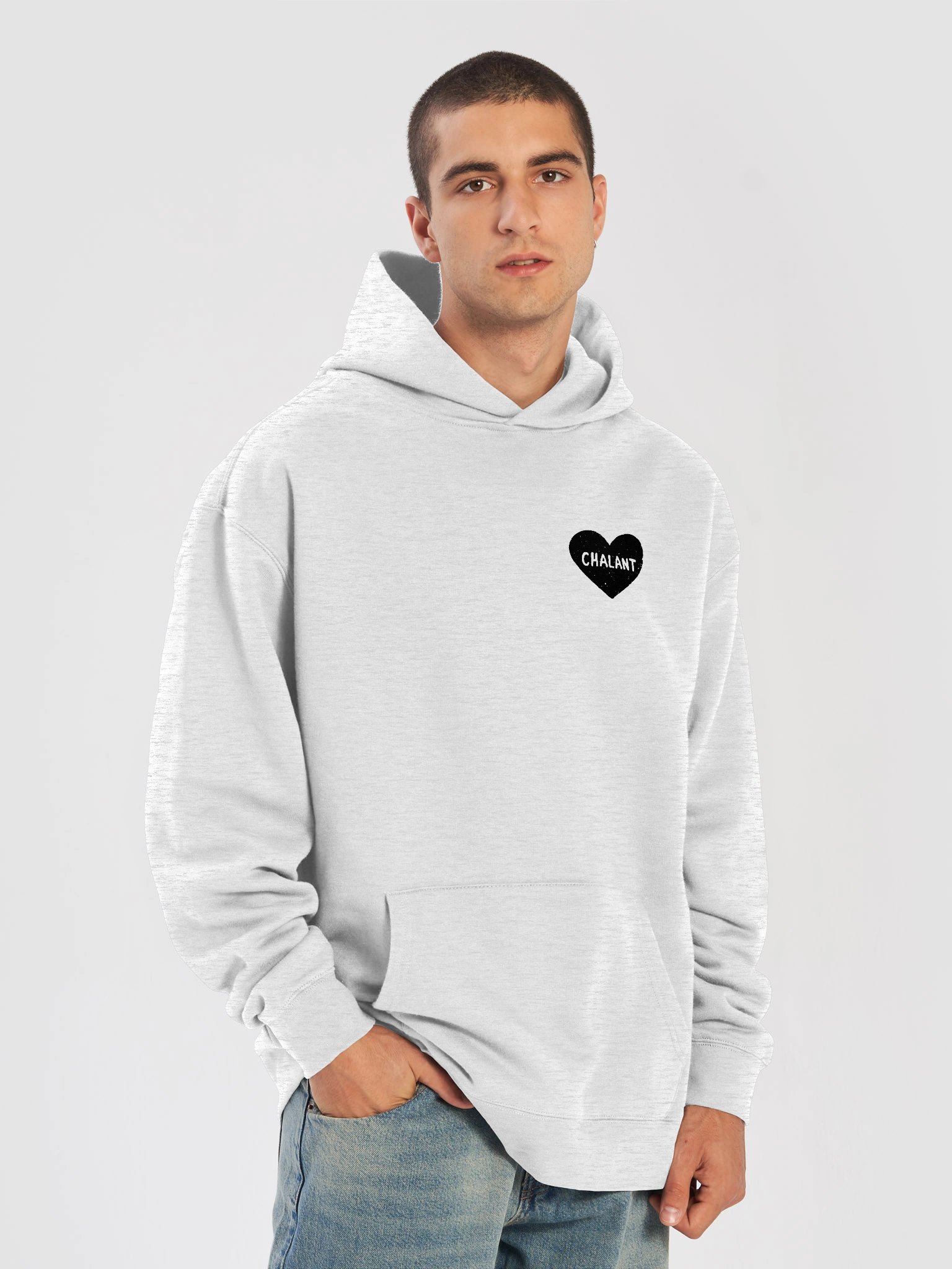 < CHALANT 3 black embroidered heavyweight hoodie product image (16)
