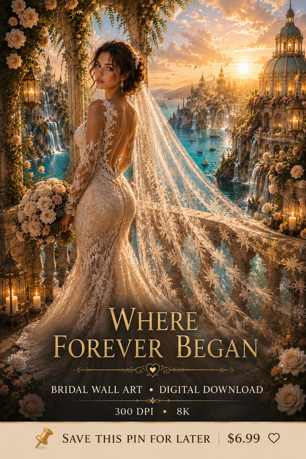 Where Forever Began | Romantic Bridal Wall Art | Wedding Decor | 8K Digital Download | Print Art product image (1)