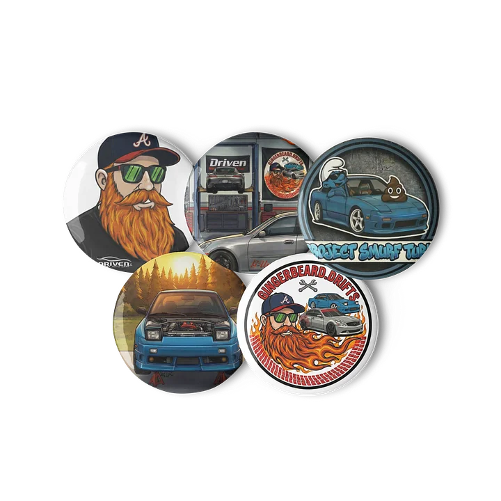 GBD "TRACK SUPPORT" PIN-BACK SET - 5 PIECE CREW PACK product image (2)