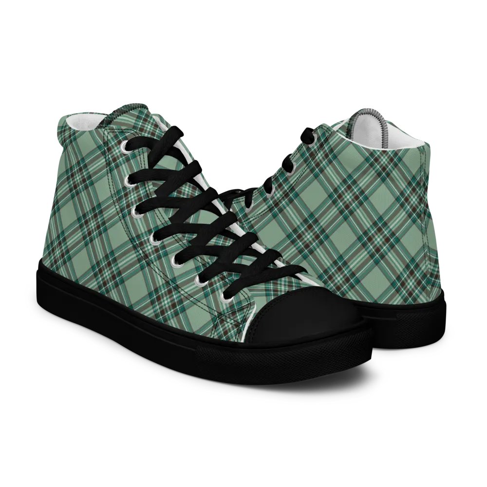 Kelly Tartan Men's High Top Shoes product image (7)