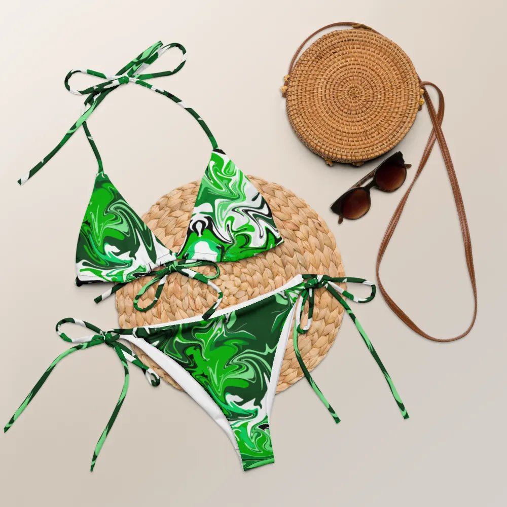 Marbled Green Allure Bikini Set product image (6)