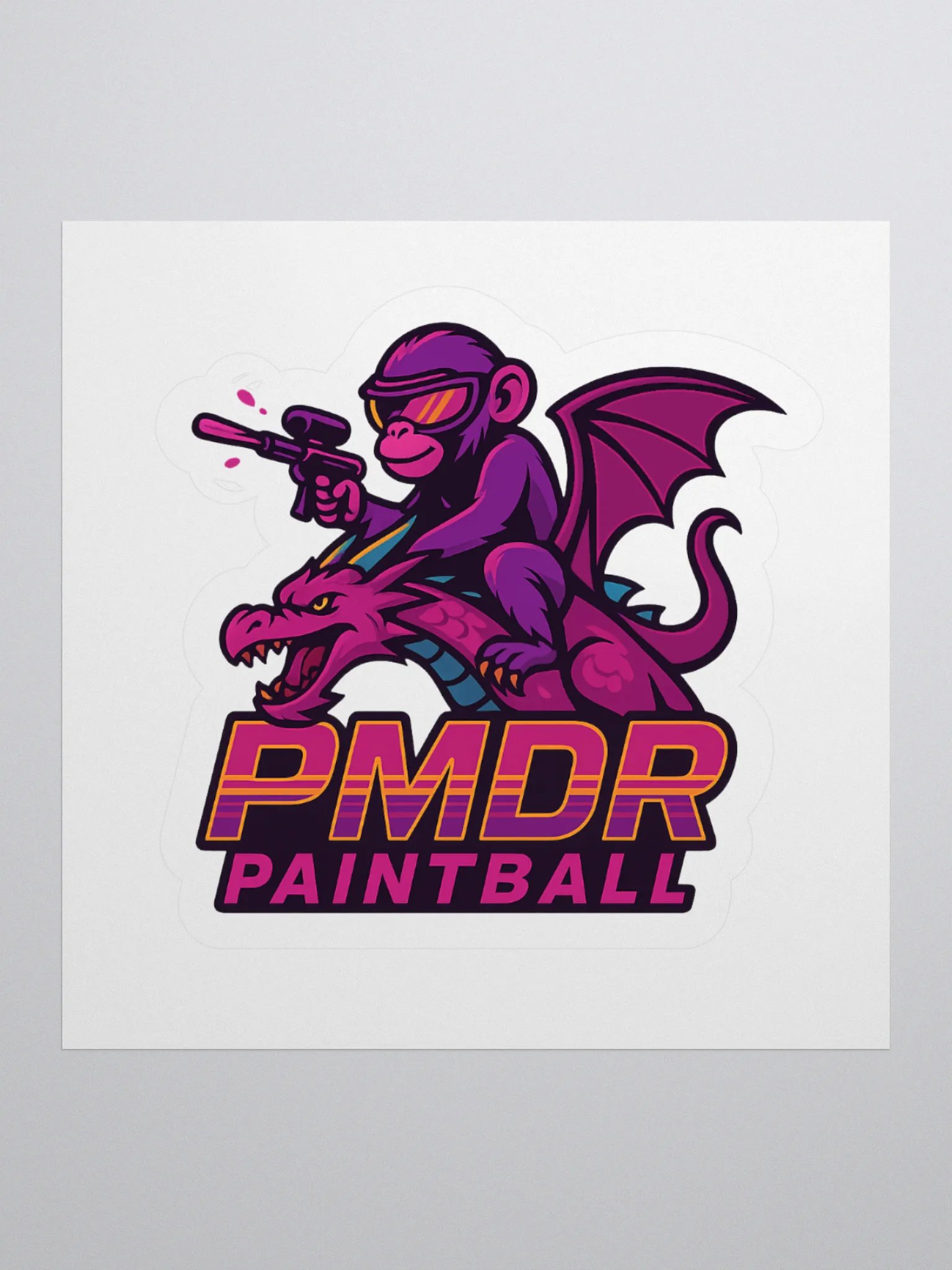 PMDR New Logo Sticker - White product image (1)