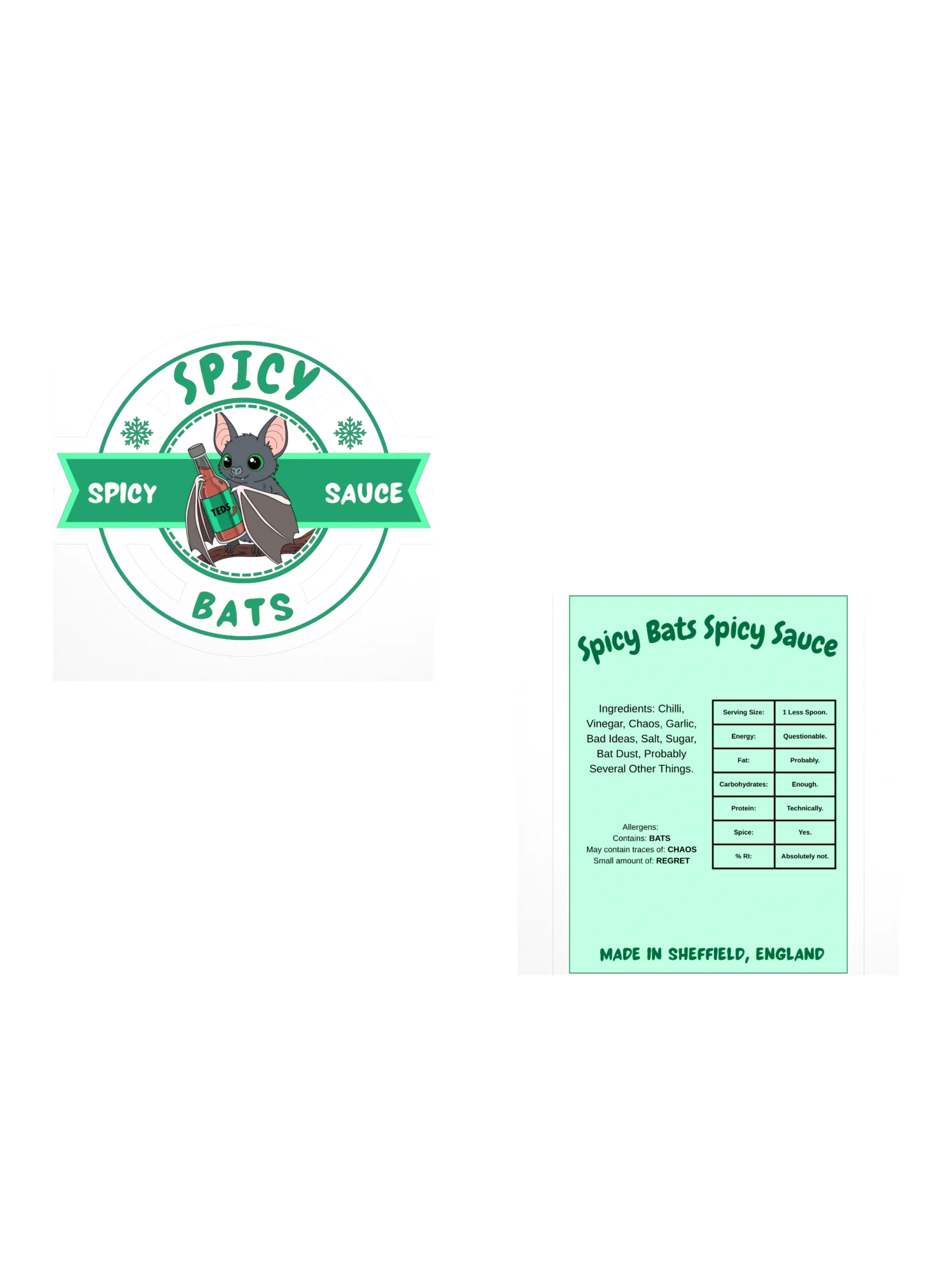 Spicy Bats Spicy Sauce Sticker Duo product image (1)