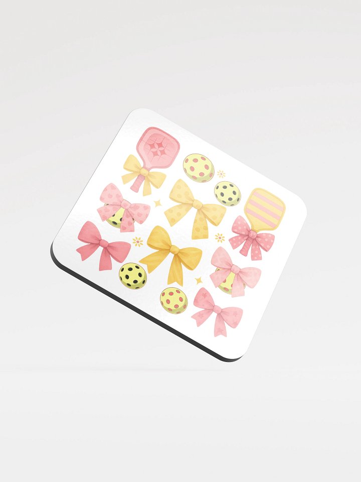 Pickleball Paddles Bows Playful Coasters product image (2)