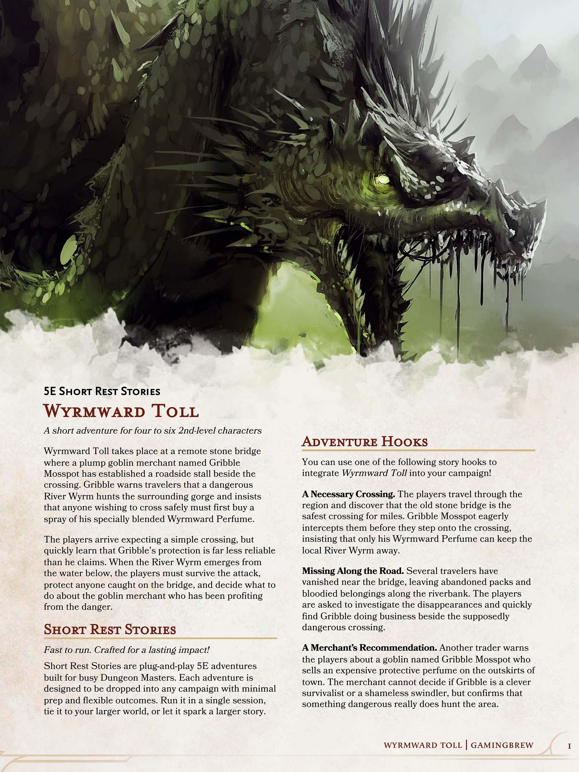 Wyrmward Toll | Short Rest Stories | 2nd level product image (2)