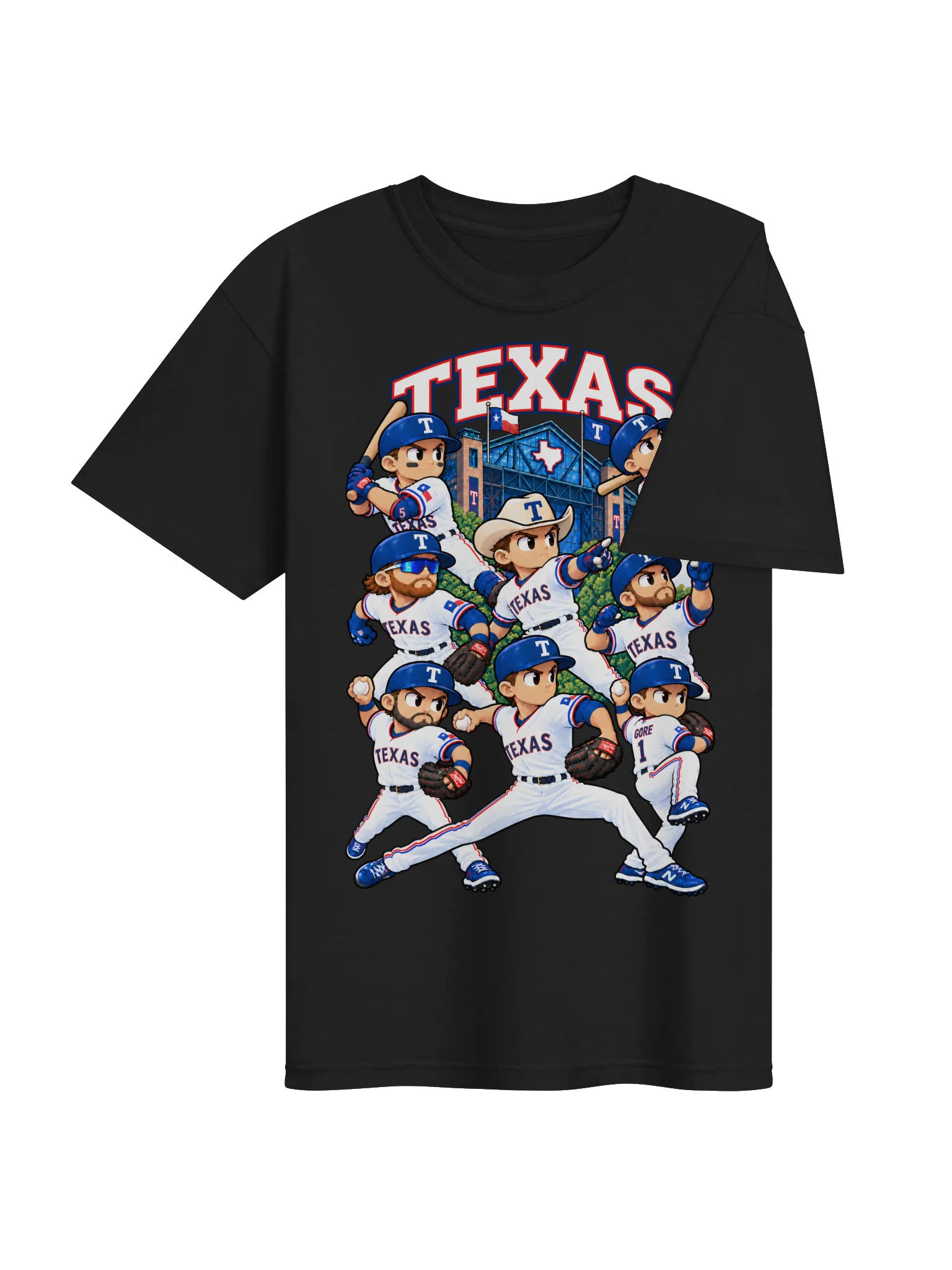 Texas Baseball Animated Player T-Shirt product image (19)