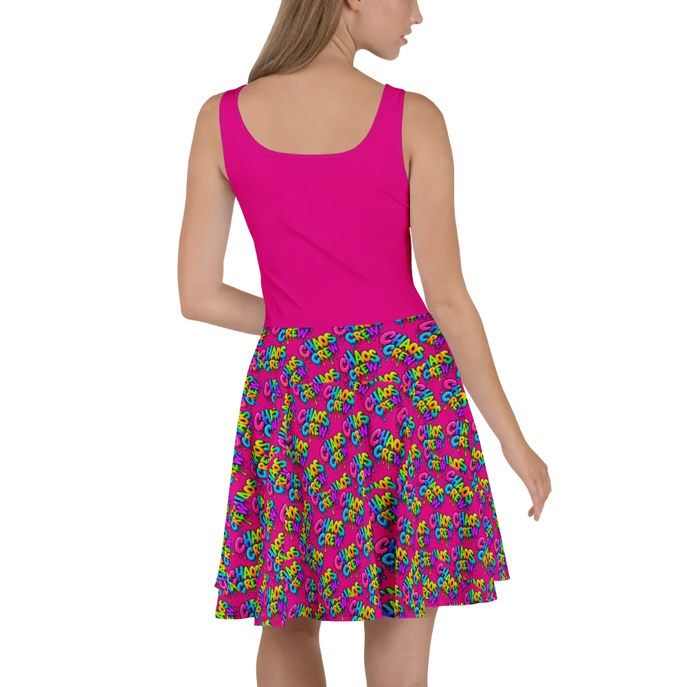 Bold Magenta Skater Dress product image (4)