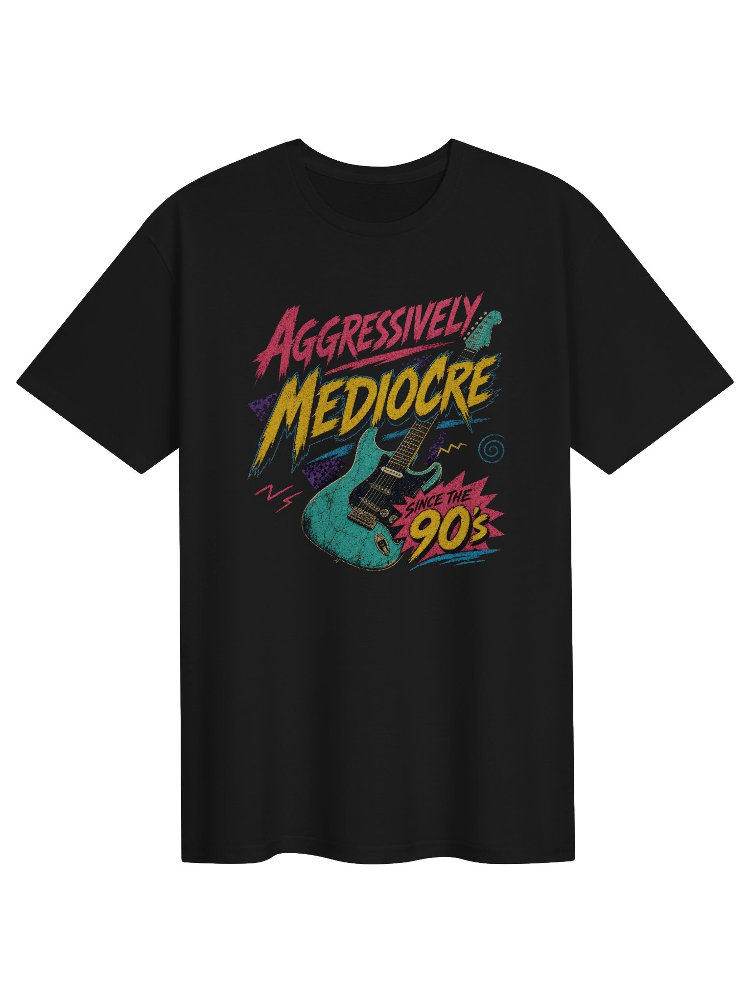 Aggressively mediocre - guitar t-shirt | funny guitar t-shirts product image (2)