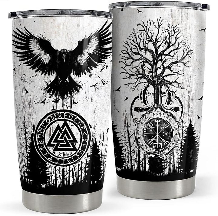 Viking Tumbler 20oz Stainless Steel Insulated Coffee Travel Mug - Bold, Durable, and Ready for Battle product image (1)