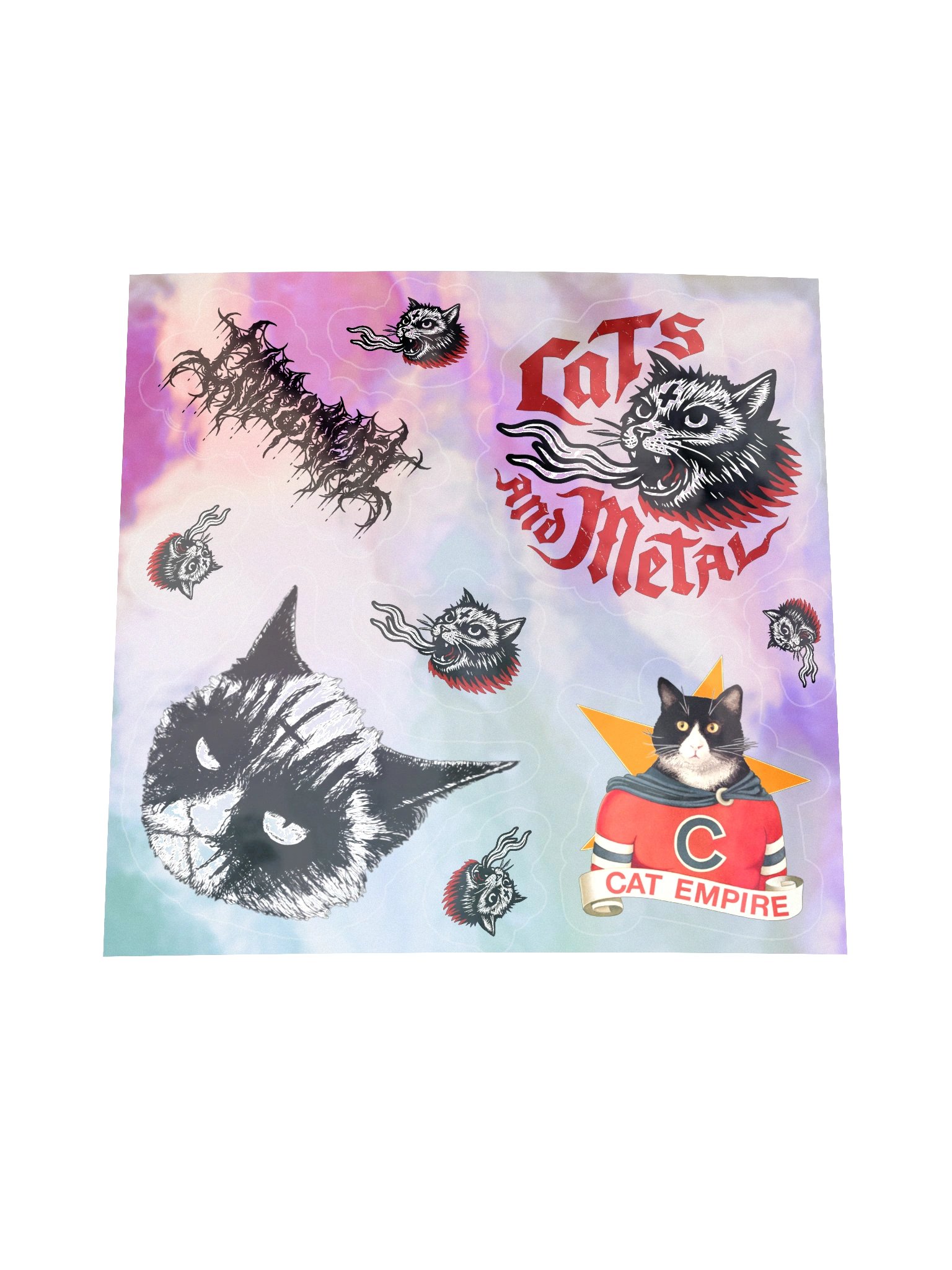 CATS AND METAL HOLO STICKER SET 5.5" × 5.5" product image (3)