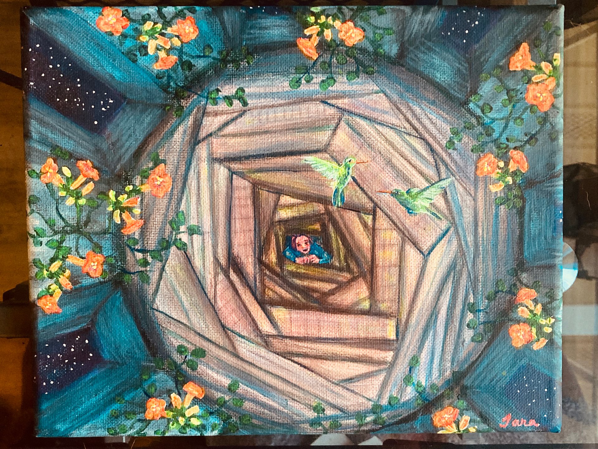Hummingbirds Passage, Original Acrylic Painting product image (2)