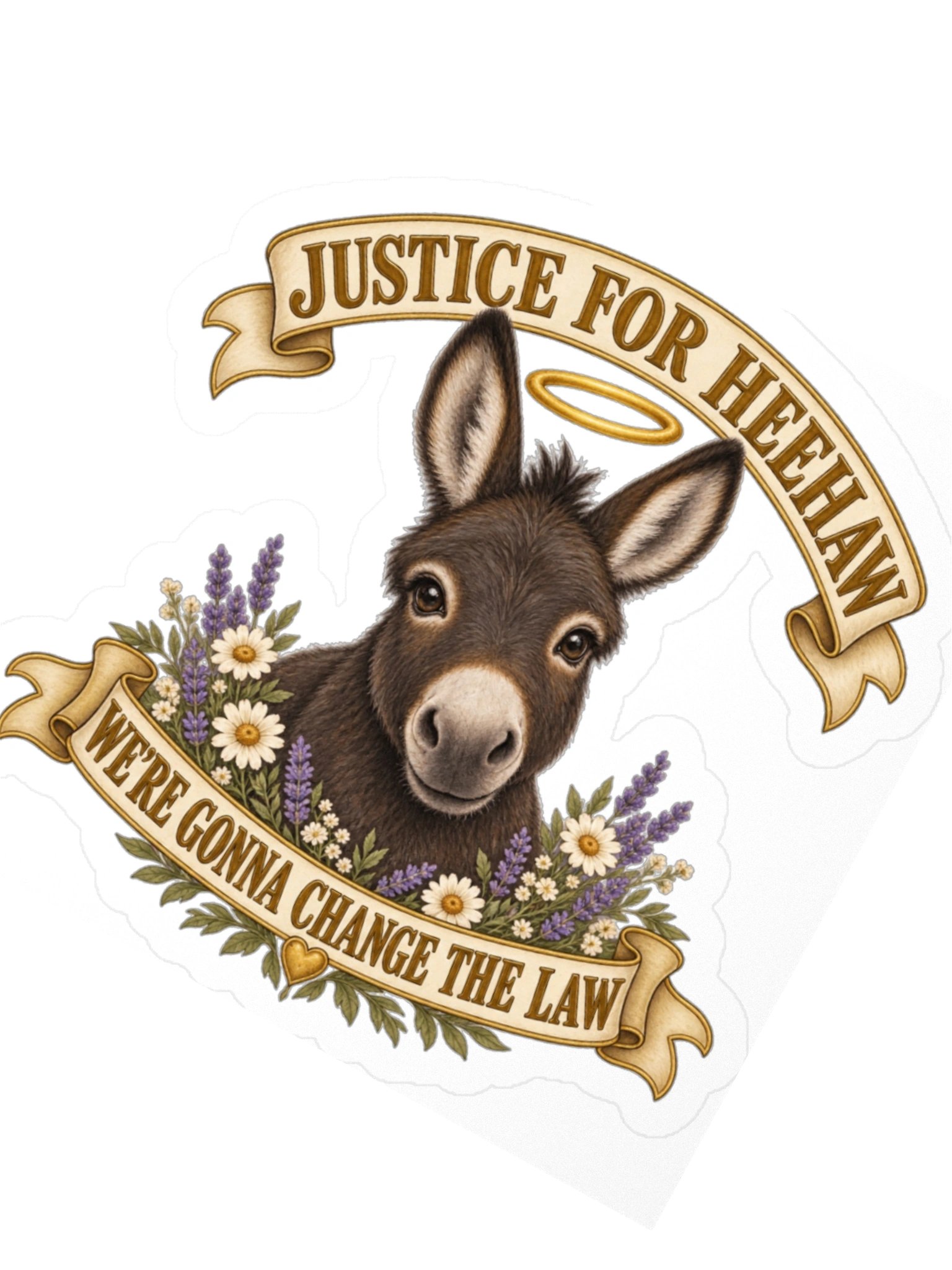 Justice For HeeHaw Classic Design Stickers product image (2)
