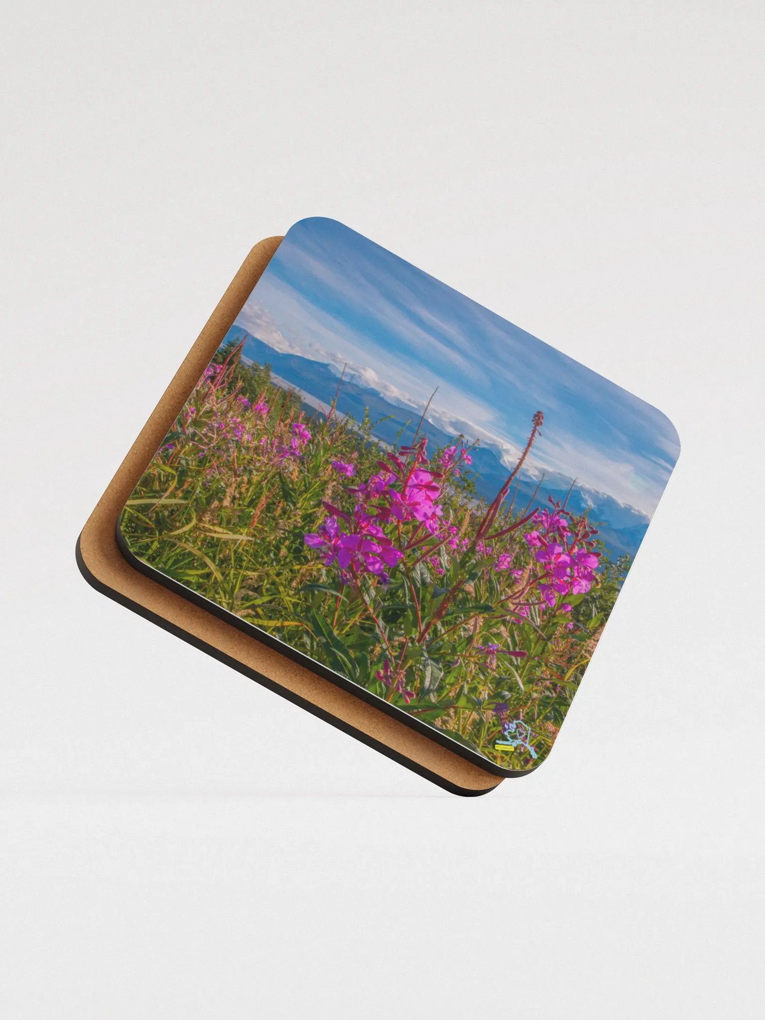 Delta River Fireweed Gloss Cork Coasters product image (3)