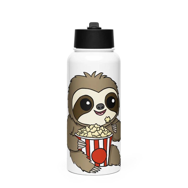 Stainless Steel Water bottle With Straw - Popcorn product image (1)