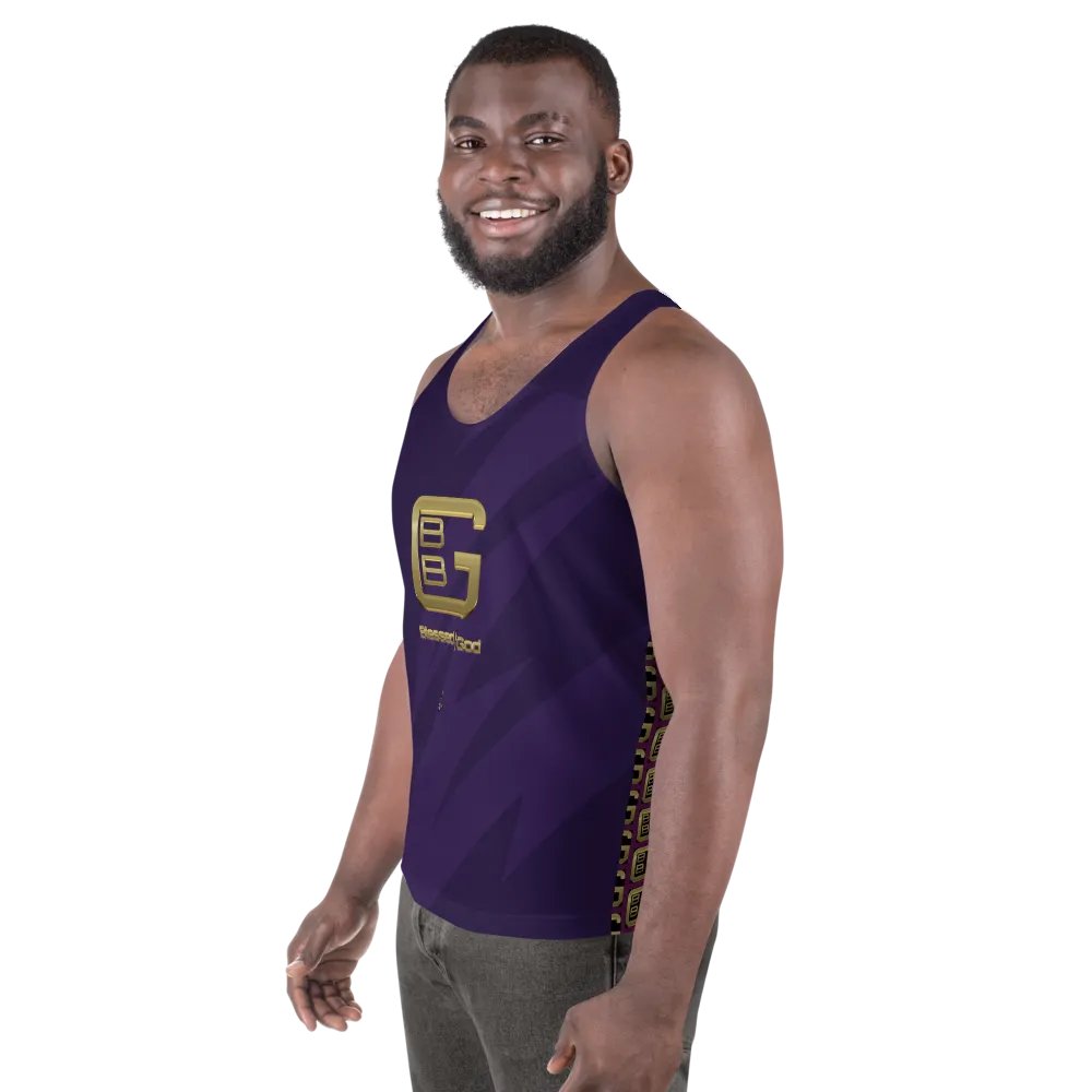 Purple Pattern BBG Designer Logo Tank-top product image (3)