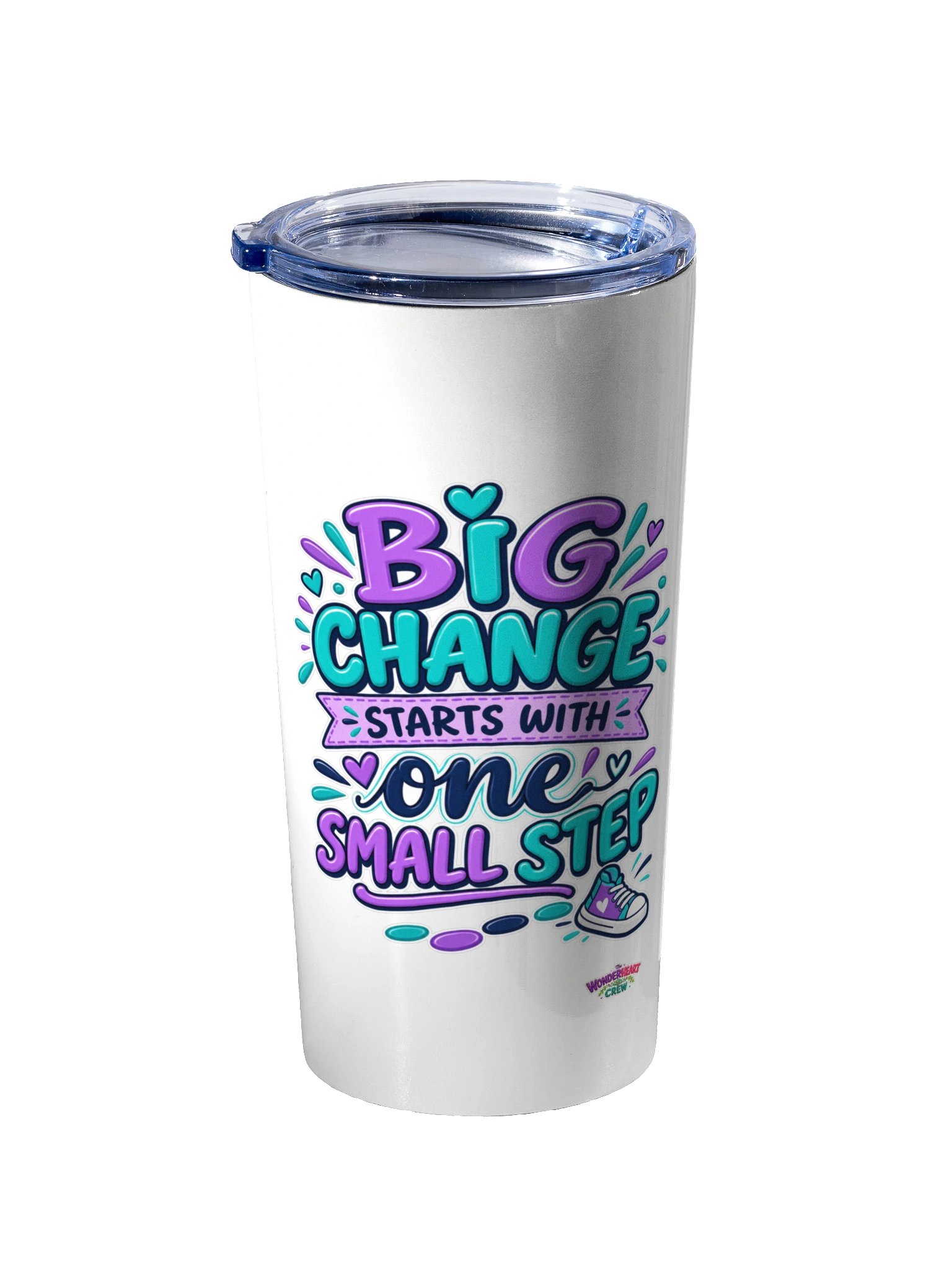20oz Stainless Steel Inspirational Tumbler - Big Change Starts with One Small Step product image (2)