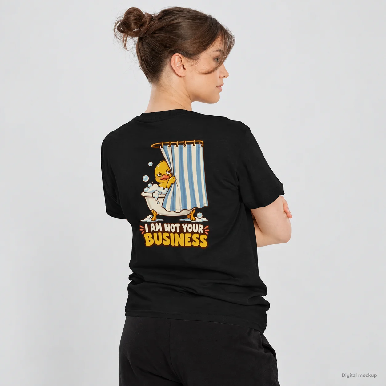 Shower Curtain Duck I Am Not Your Business T-Shirt product image (2)