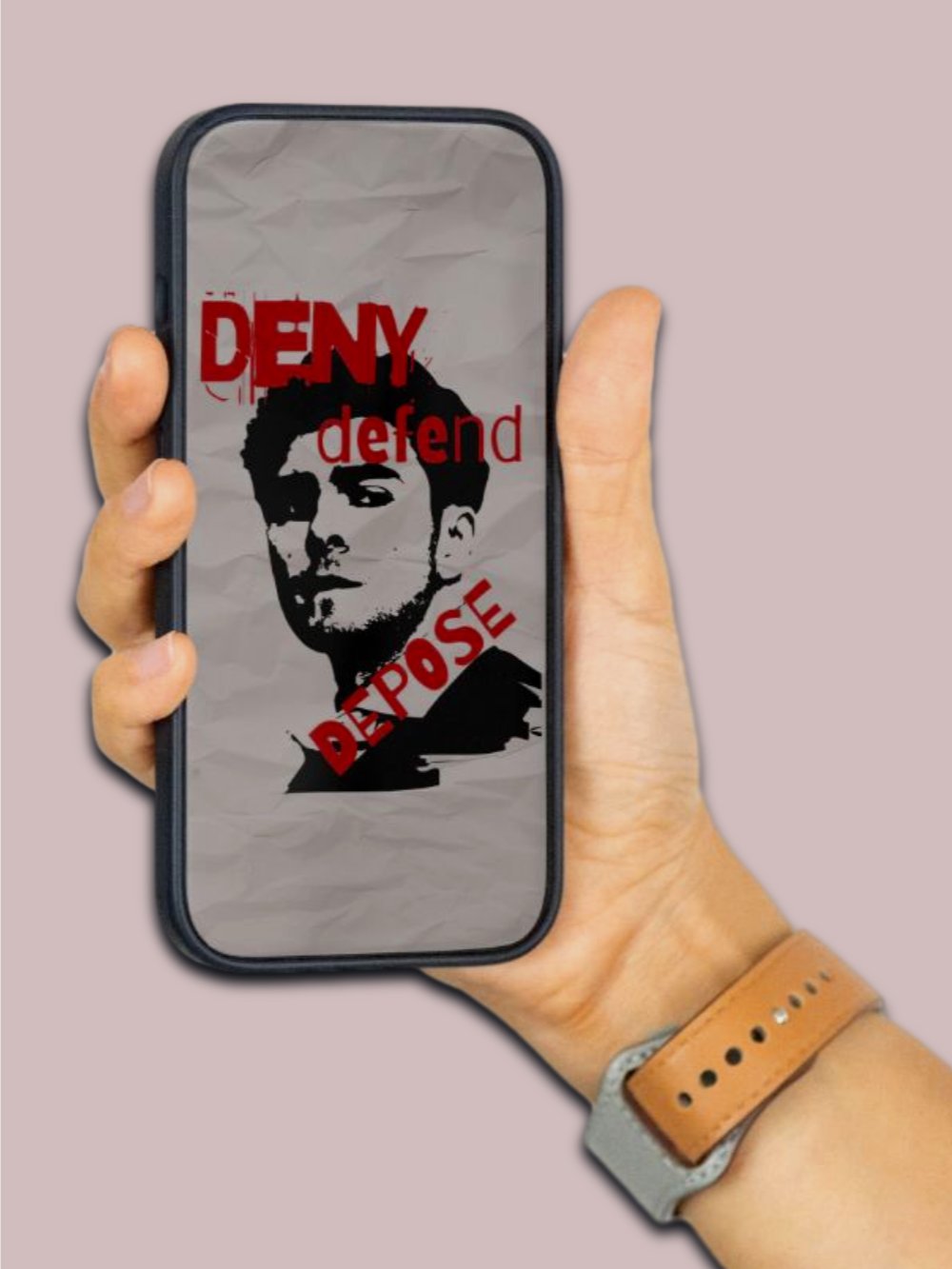 Luigi Mangione Deny Defend Depose Mobile Wallpaper product image (2)