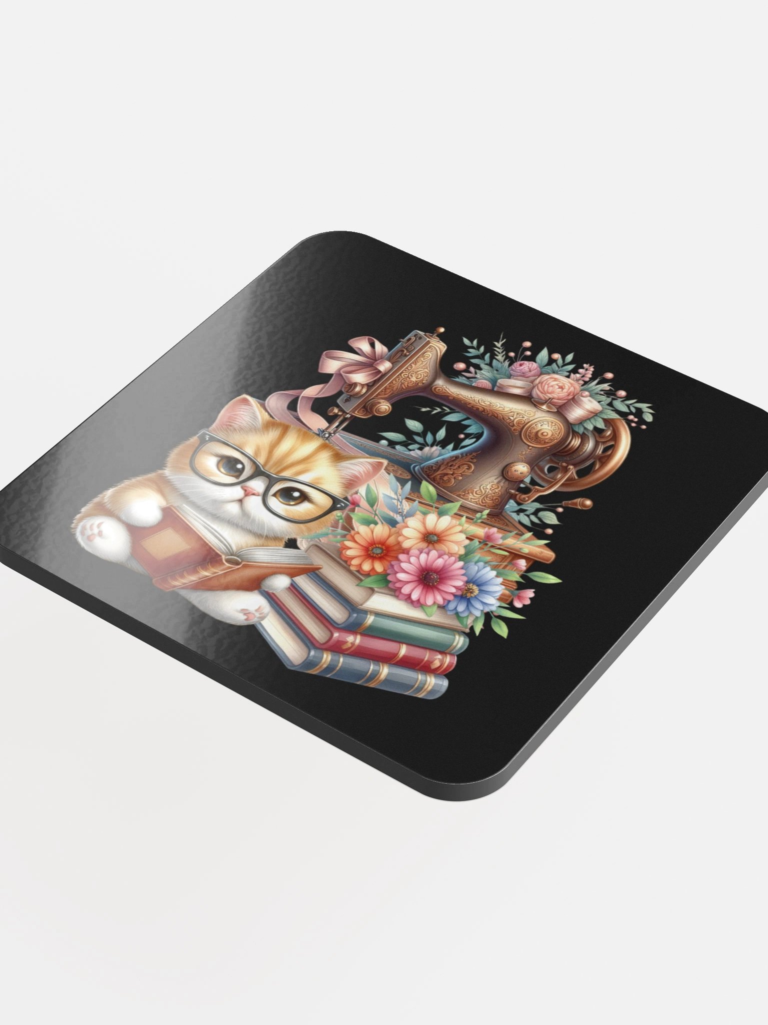 Whimsical Kitty Glasses Coaster Set product image (4)