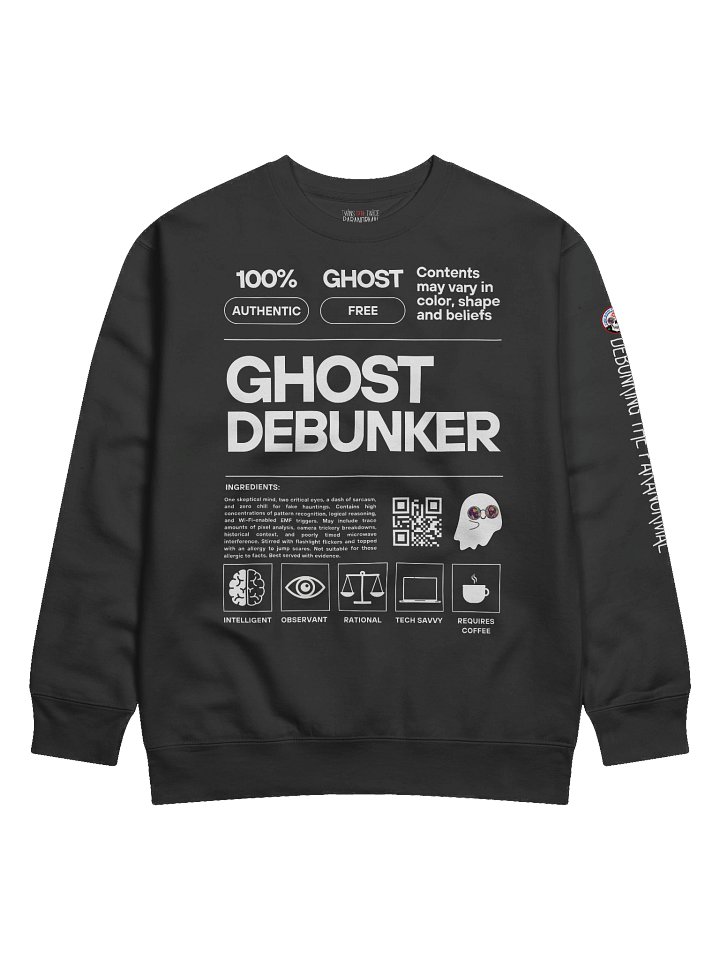 Ghost Debunker – Product Label Pullover product image (1)