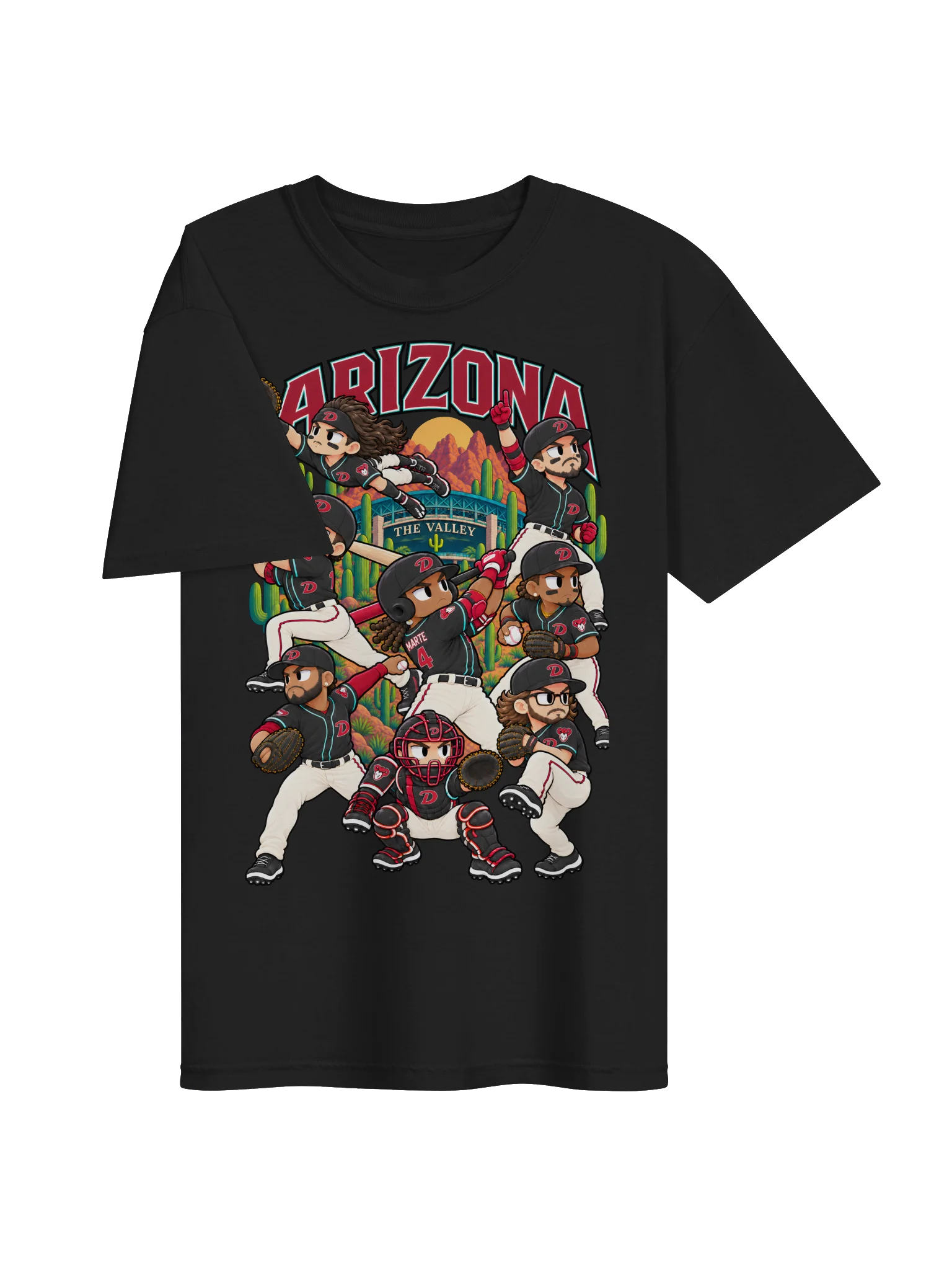 Arizona Baseball Animated Player T-Shirt product image (11)