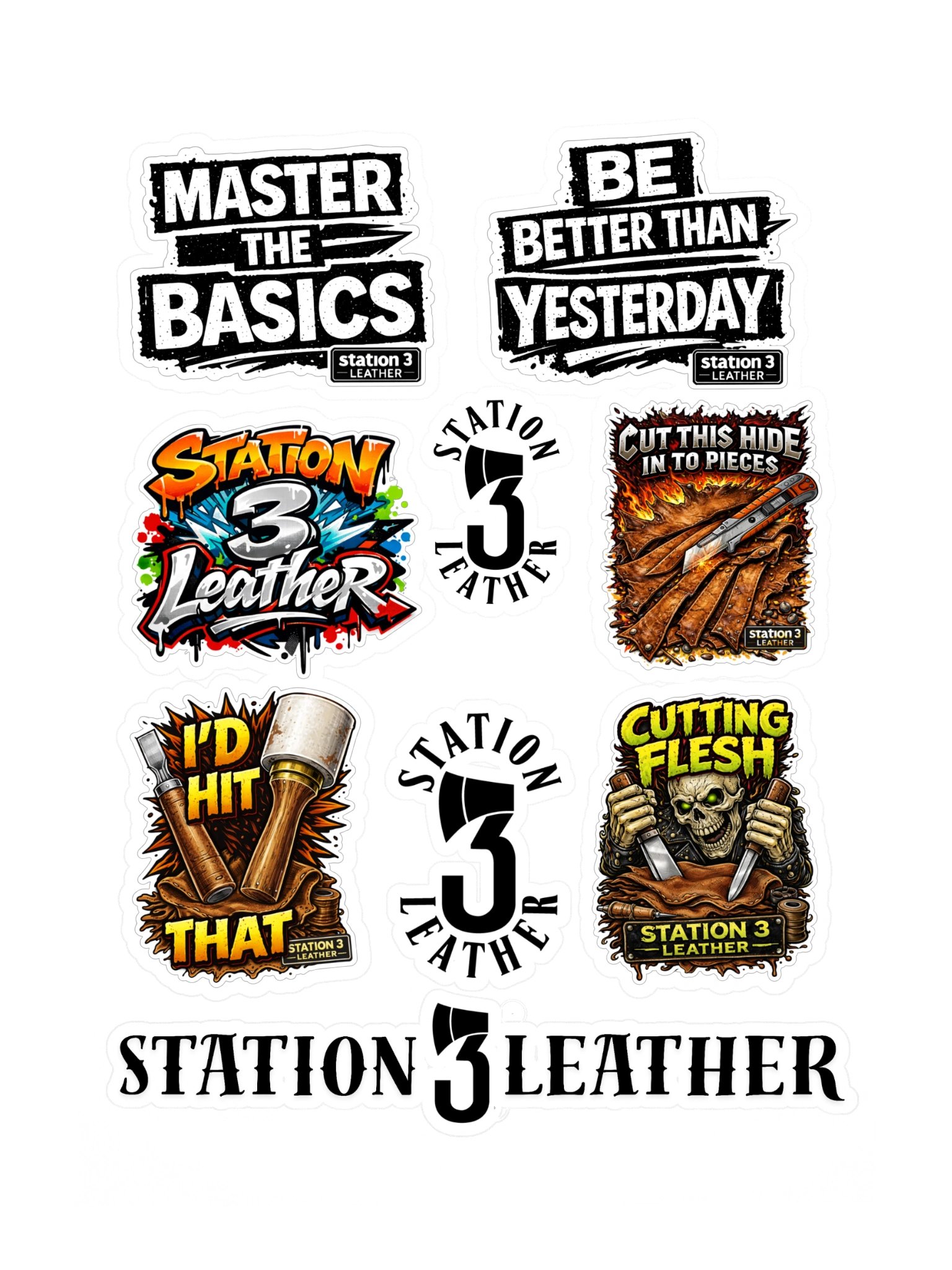 Motivational Leather Crafting Sticker Sheet product image (3)