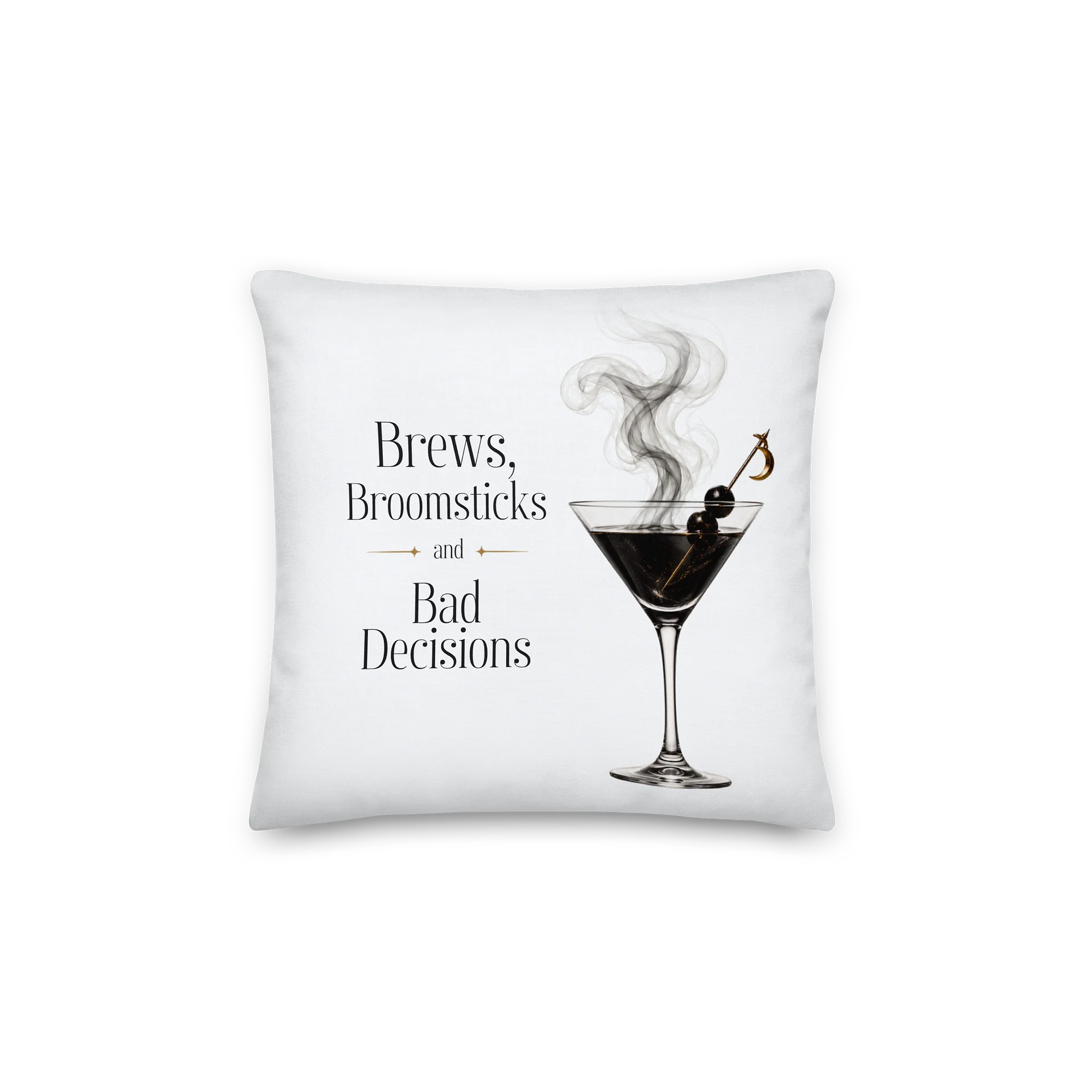 Brews, Broomsticks & Bad Decisions Pillow product image (1)