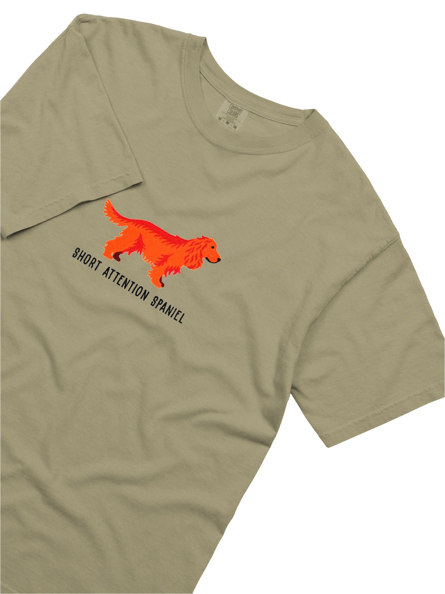 Short Attention Spaniel T-Shirt(Embroidered) of an English Cocker Spaniel(Red) product image (8)